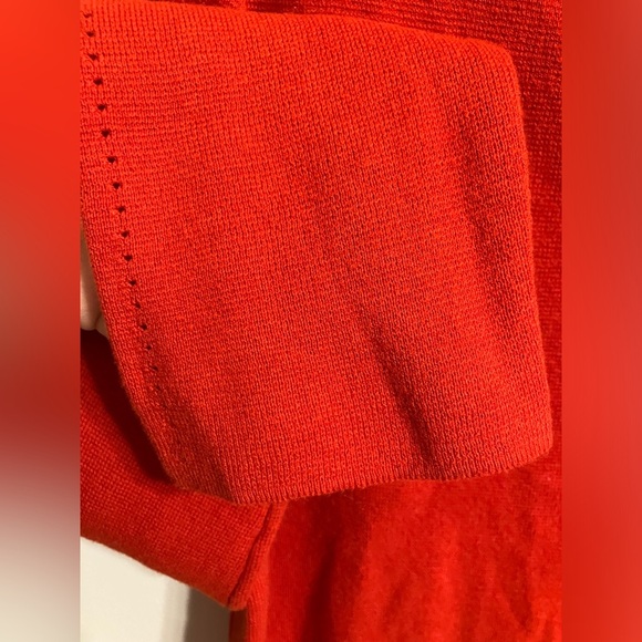 CAbi Passage v-neck Cardigan in Molten Lava Womens Size Medium NWT - Picture 6 of 13